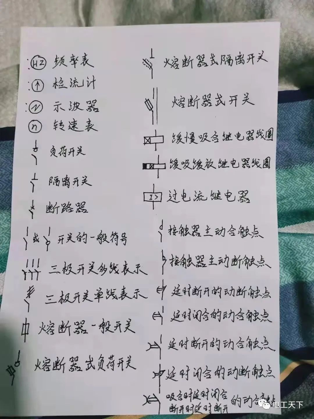 老电工建议:看不懂电路图,那就把这些文字和图形代号每周抄一遍!的图5